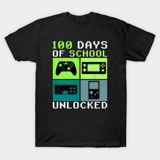 100th Day of School Gamer Gift T-Shirt by Teesamd